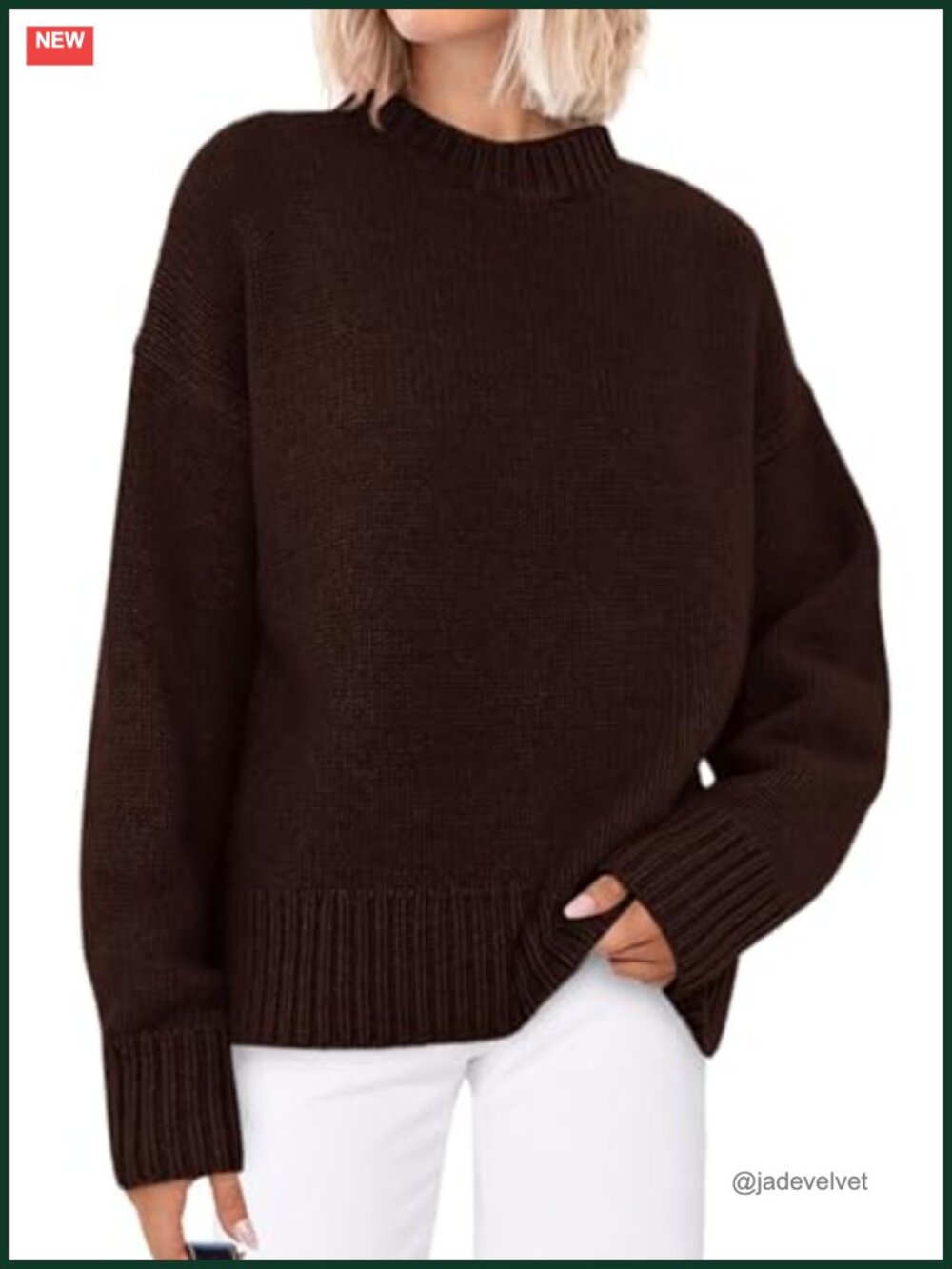 Women's Oversized Rollneck Pullover Sweater Ribbed Knit Drop Shoulder